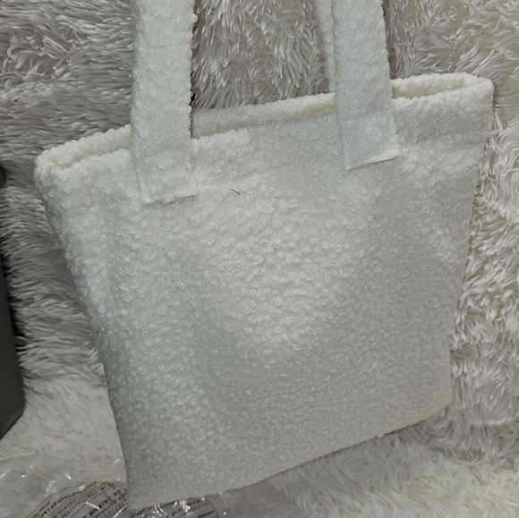 Cinnamoroll Faux Shearling Tote Bag Sanrio Hello Kitty Kawaii Y2K Travel Bag - Picture 7 of 10